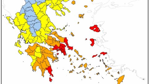 Ημερήσιος Χάρτης Πρόβλεψης Κινδύνου Πυρκαγιάς της Κυριακής 29 Ιουνίου 2025