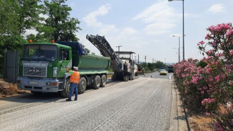 Ξεκίνησαν οι ασφαλτοστρώσεις στις εισόδους της πόλης των Σερρών-Ασφαλτοστρώνεται και η οδός Μεγάλου Αλεξάνδρου