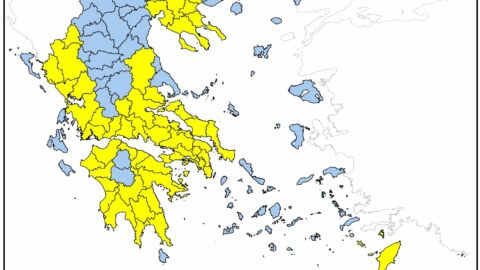Ημερήσιος Χάρτης Πρόβλεψης Κινδύνου Πυρκαγιάς της Δευτέρας 7 Ιουλίου 2025