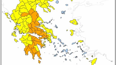 Ημερήσιος Χάρτης Πρόβλεψης Κινδύνου Πυρκαγιάς της Τρίτης 8 Ιουλίου 2025