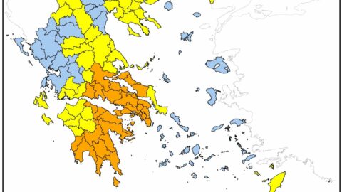 Ημερήσιος Χάρτης Πρόβλεψης Κινδύνου Πυρκαγιάς της Τρίτης 29 Ιουλίου 2025