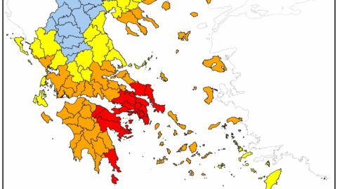 Ημερήσιος Χάρτης Πρόβλεψης Κινδύνου Πυρκαγιάς της Παρασκευής 8 Αυγούστου 2025
