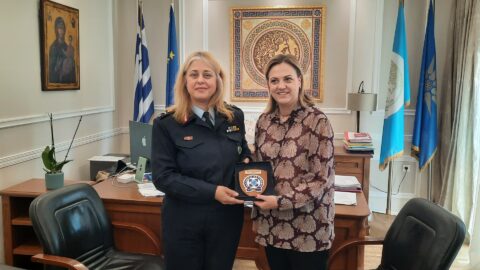 Εθιμοτυπική επίσκεψη της Γενικής Περιφερειακής Αστυνομικής Διευθύντριας Κεντρικής Μακεδονίας στη Δήμαρχο Σερρών