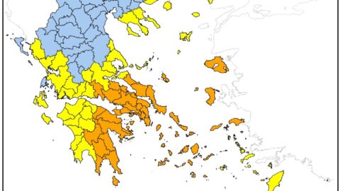 Ο ημερήσιος χάρτης πρόβλεψης κινδύνου πυρκαγιάς