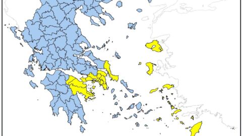 O χάρτης πρόβλεψης κινδύνου φωτιάς για αύριο Τρίτη 28/07
