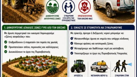 Έκκληση της Πυροσβεστικής Υπηρεσίας Σερρών προς τους αγρότες για την πρόληψη και αντιμετώπιση πυρκαγιών